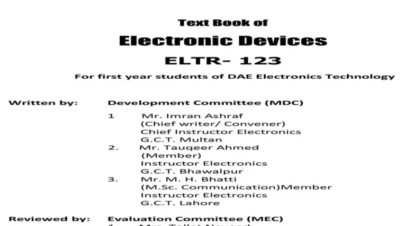 DAE ELTR 123 Electronics Devices Book