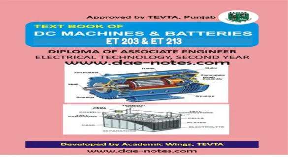 DAE ET 203 & ET 213 DC Machines & Batteries Book
