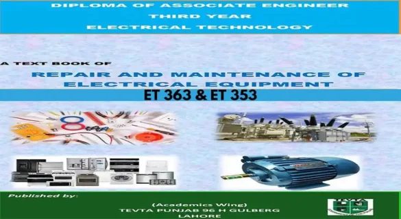 DAE ET 353 & ET 363 Repair & Maintenance Book
