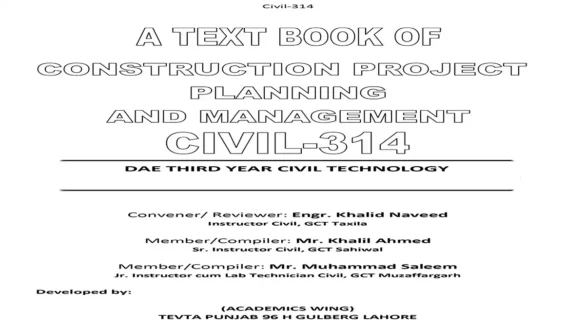DAE Civil 314 Construction Project Planning & Management Book